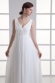 Sheath/Column V-Neck Chiffon Beaded Wedding Dresses Maternity Wedding Dresses 2031342 Sheath/Column V-Neck Chiffon Beaded Wedding Dresses Maternity Wedding Dresses 2031342
