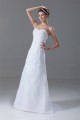Sleeveless Soft Sweetheart A-Line Satin Organza Wedding Dresses 2031344