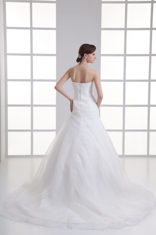 Sleeveless Soft Sweetheart Ball Gown Satin Organza Wedding Dresses 2031345 Sleeveless Soft Sweetheart Ball Gown Satin Organza Wedding Dresses 2031345