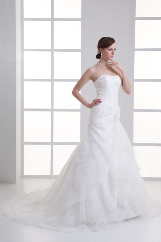 Sleeveless Soft Sweetheart Ball Gown Satin Organza Wedding Dresses 2031345 Sleeveless Soft Sweetheart Ball Gown Satin Organza Wedding Dresses 2031345