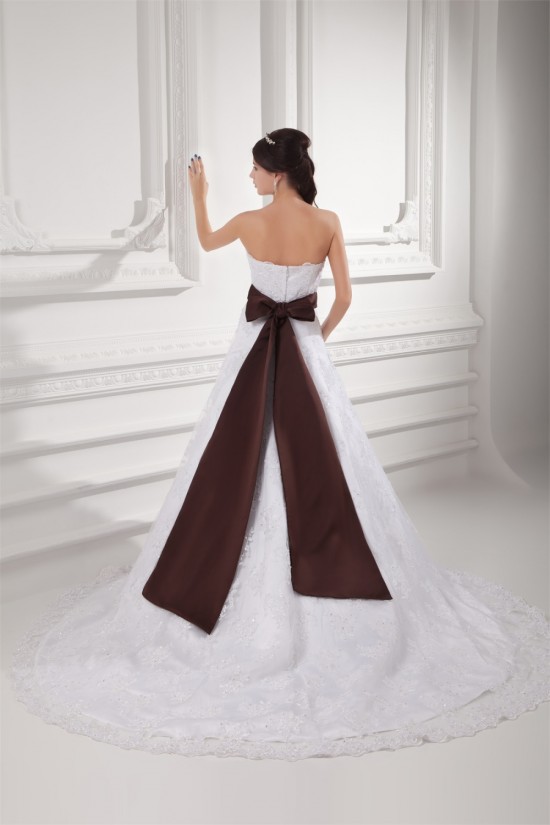 A-Line Soft Sweetheart Satin Lace Wedding Dresses 2031346 A-Line Soft Sweetheart Satin Lace Wedding Dresses 2031346