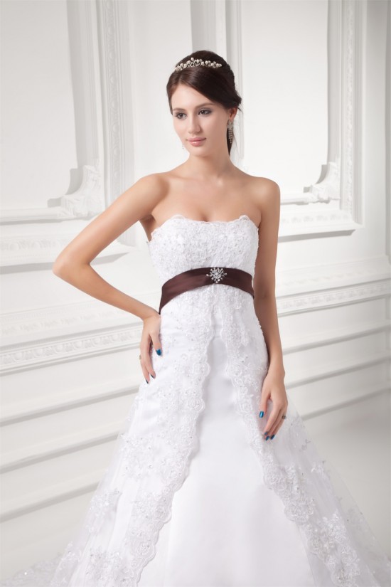 A-Line Soft Sweetheart Satin Lace Wedding Dresses 2031346 A-Line Soft Sweetheart Satin Lace Wedding Dresses 2031346