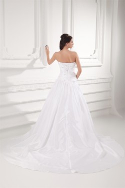 A-Line Soft Sweetheart Taffeta A-Line Wedding Dresses 2031347