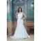 Sleeveless Strapless Mermaid/Trumpet Satin Lace Wedding Dresses 2031349