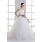 Sleeveless Sweetheart Princess Satin Fine Netting Wedding Dresses 2031356