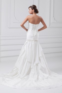 Sleeveless Taffeta Sweetheart Mermaid/Trumpet Embellished Wedding Dresses 2031358