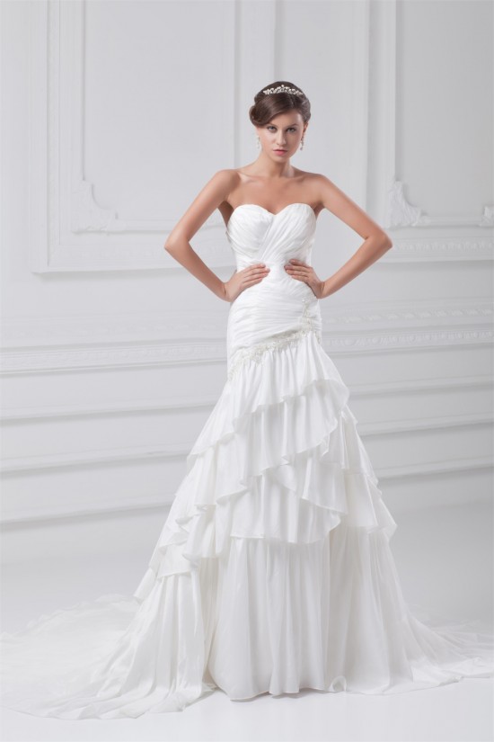 Sleeveless Taffeta Sweetheart Mermaid/Trumpet Embellished Wedding Dresses 2031358 Sleeveless Taffeta Sweetheart Mermaid/Trumpet Embellished Wedding Dresses 2031358