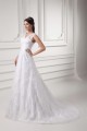 Sleeveless V-Neck Satin Lace A-Line Embellished Wedding Dresses 2031359 Sleeveless V-Neck Satin Lace A-Line Embellished Wedding Dresses 2031359