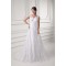 Sleeveless V-Neck Satin Lace A-Line Embellished Wedding Dresses 2031359
