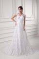 Sleeveless V-Neck Satin Lace A-Line Embellished Wedding Dresses 2031359 Sleeveless V-Neck Satin Lace A-Line Embellished Wedding Dresses 2031359