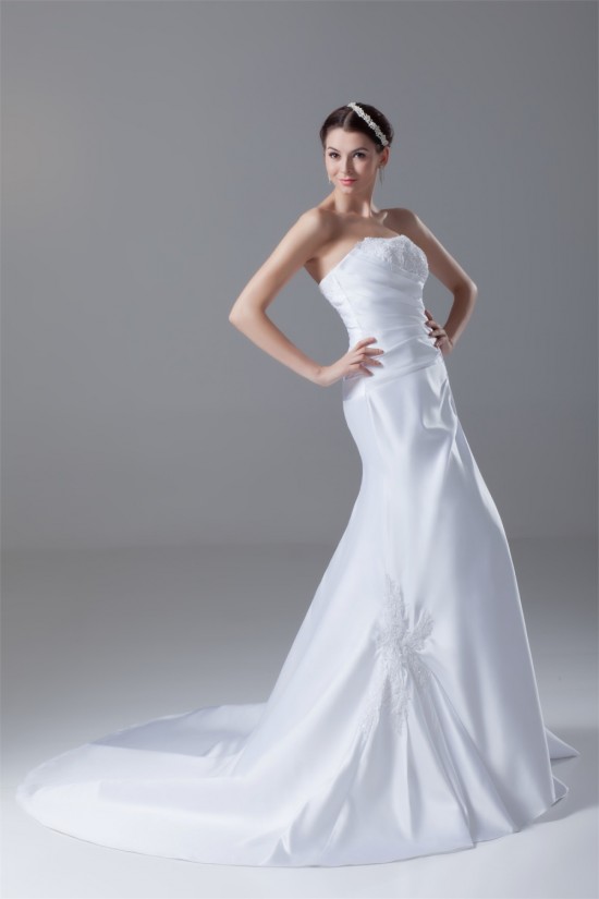 Soft Sweetheart Fit and flare Satin Sleeveless Wedding Dresses 2031360 Soft Sweetheart Fit and flare Satin Sleeveless Wedding Dresses 2031360