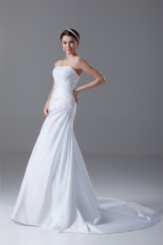 Soft Sweetheart Fit and flare Satin Sleeveless Wedding Dresses 2031360 Soft Sweetheart Fit and flare Satin Sleeveless Wedding Dresses 2031360