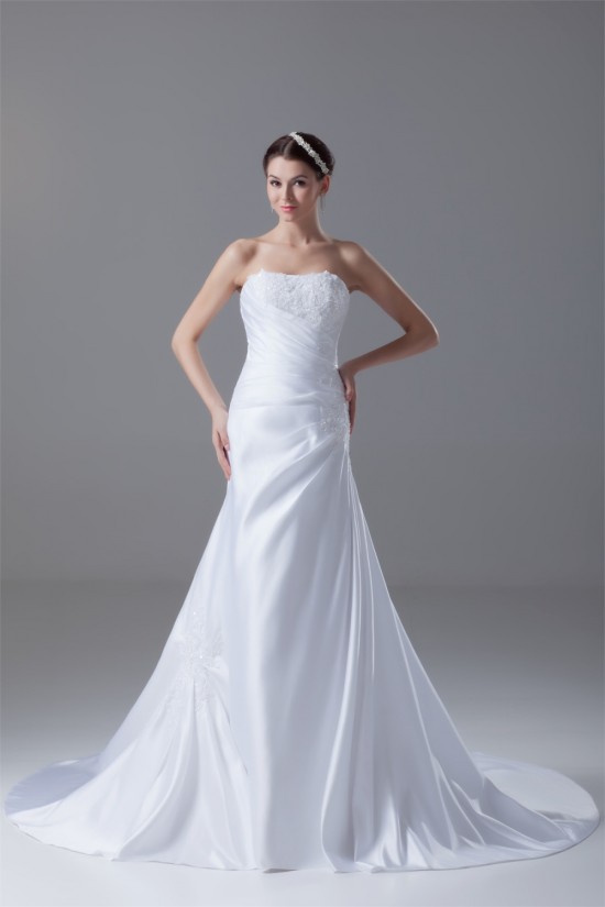Soft Sweetheart Fit and flare Satin Sleeveless Wedding Dresses 2031360 Soft Sweetheart Fit and flare Satin Sleeveless Wedding Dresses 2031360