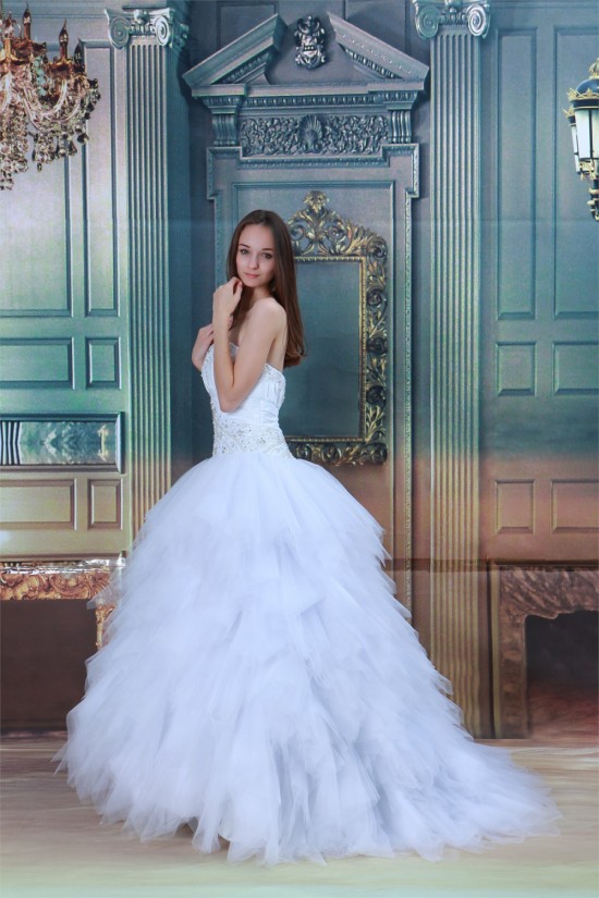 Strapless Ball Gown Sleeveless Satin Beaded Wedding Dresses 2031364 Strapless Ball Gown Sleeveless Satin Beaded Wedding Dresses 2031364