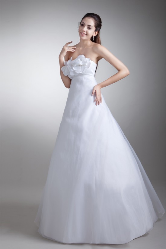 Strapless Satin Organza A-Line Sleeveless Wedding Dresses 2031367 Strapless Satin Organza A-Line Sleeveless Wedding Dresses 2031367