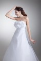 Strapless Satin Organza A-Line Sleeveless Wedding Dresses 2031367