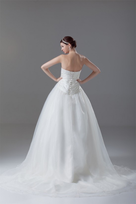 Strapless Satin Organza Sleeveless Ball Gown Wedding Dresses 2031368 Strapless Satin Organza Sleeveless Ball Gown Wedding Dresses 2031368