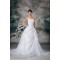 Strapless Satin Organza Sleeveless A-Line Lace Wedding Dresses 2031369