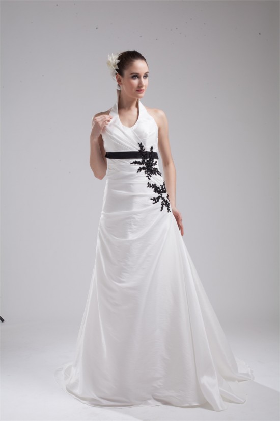 Fantastic Halter Taffeta A-Line Sleeveless Wedding Dresses 2030137 Fantastic Halter Taffeta A-Line Sleeveless Wedding Dresses 2030137