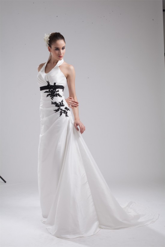 Fantastic Halter Taffeta A-Line Sleeveless Wedding Dresses 2030137 Fantastic Halter Taffeta A-Line Sleeveless Wedding Dresses 2030137