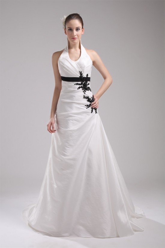 Fantastic Halter Taffeta A-Line Sleeveless Wedding Dresses 2030137 Fantastic Halter Taffeta A-Line Sleeveless Wedding Dresses 2030137