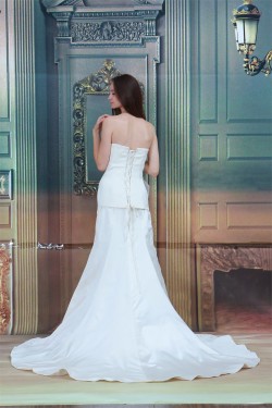 Strapless Satin Sleeveless Mermaid/Trumpet Best Wedding Dresses 2031370