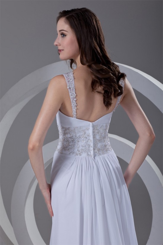 Straps Chiffon Satin Sleeveless Sheath/Column Beaded Beautiful Wedding Dresses 2031375 Straps Chiffon Satin Sleeveless Sheath/Column Beaded Beautiful Wedding Dresses 2031375