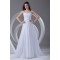 Straps Chiffon Satin Sleeveless Sheath/Column Beaded Beautiful Wedding Dresses 2031375