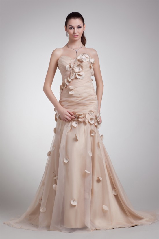 Sweetheart A-Line Sleeveless Satin Organza Wedding Dresses 2031378 Sweetheart A-Line Sleeveless Satin Organza Wedding Dresses 2031378