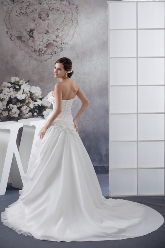A-Line Strapless Chapel Train Wedding Dresses 2030138 A-Line Strapless Chapel Train Wedding Dresses 2030138