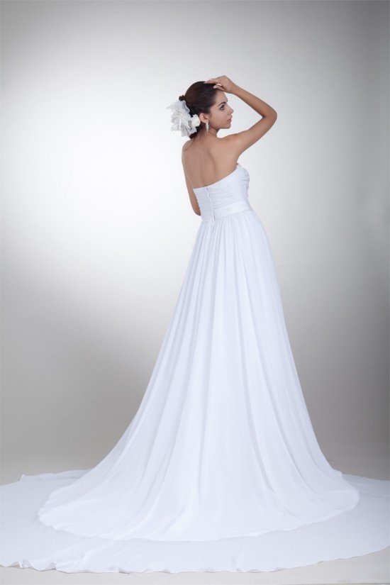 Sweetheart Chiffon Satin Sleeveless A-Line Wedding Dresses 2031382 Sweetheart Chiffon Satin Sleeveless A-Line Wedding Dresses 2031382