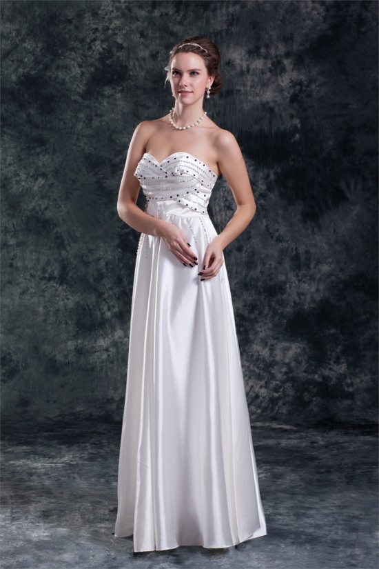 Sweetheart Elastic Woven Satin Sheath/Column Beaded Wedding Dresses 2031383 Sweetheart Elastic Woven Satin Sheath/Column Beaded Wedding Dresses 2031383