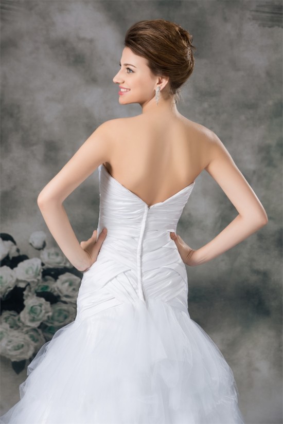 Sweetheart Satin Fine Netting Sleeveless Wedding Dresses 2031384 Sweetheart Satin Fine Netting Sleeveless Wedding Dresses 2031384
