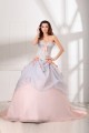 Sweetheart Satin Organza Sleeveless Ball Gown Wedding Dresses with Color 2031386