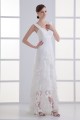 Sweetheart Sheath/Column Chiffon Satin Organza Wedding Dresses 2031389