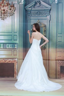 Sweetheart Sleeveless A-Line Satin Wedding Dresses with Jacket 2031390