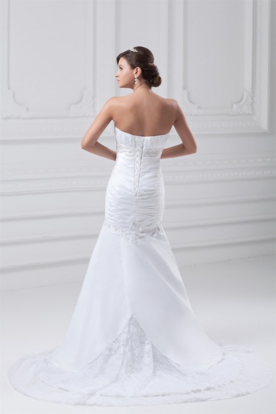 Sweetheart Sleeveless Mermaid/Trumpet Lace Taffeta Embellished Wedding Dresses 2031392 Sweetheart Sleeveless Mermaid/Trumpet Lace Taffeta Embellished Wedding Dresses 2031392