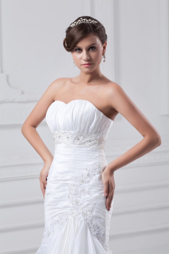 Sweetheart Sleeveless Mermaid/Trumpet Lace Taffeta Embellished Wedding Dresses 2031392 Sweetheart Sleeveless Mermaid/Trumpet Lace Taffeta Embellished Wedding Dresses 2031392