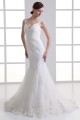 Sweetheart Sleeveless Satin Fine Netting Lace Embellished Wedding Dresses 2031393