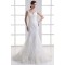 Sweetheart Sleeveless Satin Fine Netting Lace Embellished Wedding Dresses 2031393