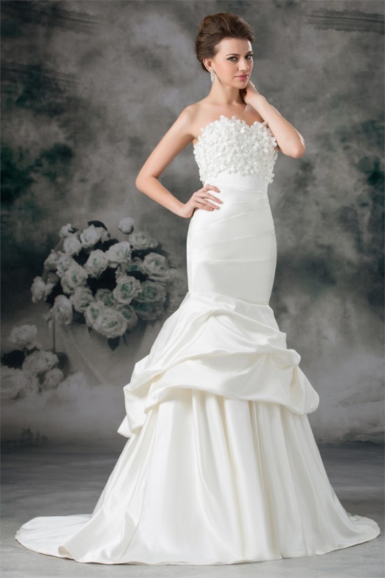 Sweetheart Sleeveless Satin Mermaid/Trumpet Wedding Dresses 2031394 Sweetheart Sleeveless Satin Mermaid/Trumpet Wedding Dresses 2031394