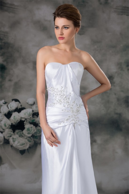 Sweetheart Sleeveless Sheath/Column Elastic Woven Satin Wedding Dresses 2031396 Sweetheart Sleeveless Sheath/Column Elastic Woven Satin Wedding Dresses 2031396