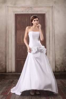 Taffeta A-Line Soft Sweetheart Sleeveless Sweet Wedding Dresses 2031397