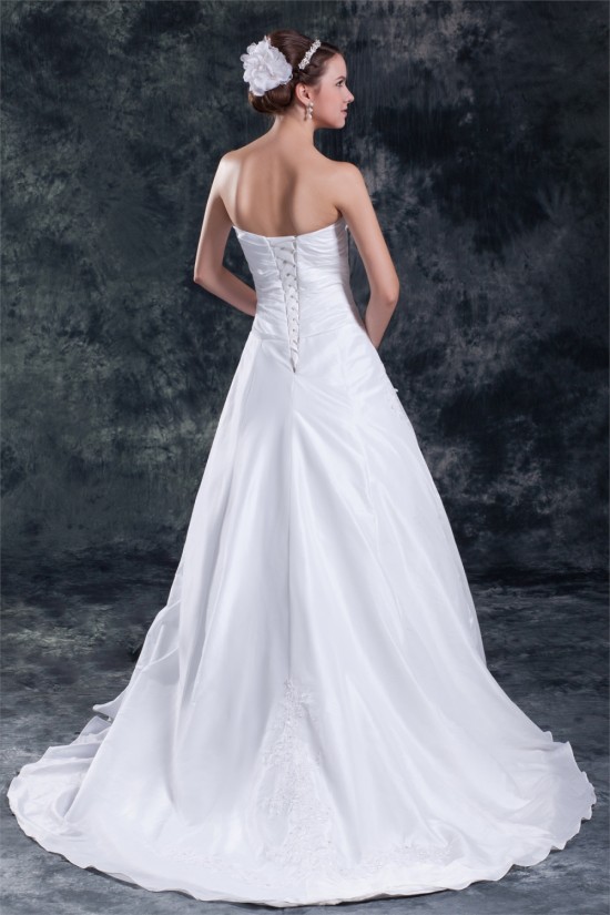 Taffeta A-Line Strapless Sleeveless Wedding Dresses 2031398 Taffeta A-Line Strapless Sleeveless Wedding Dresses 2031398