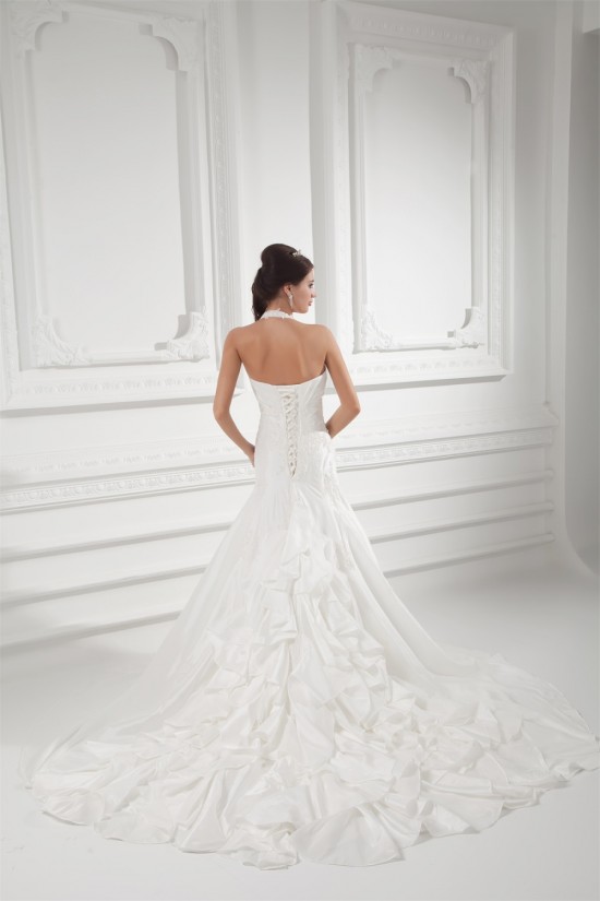 Taffeta Halter A-Line Sleeveless Most Beautiful Wedding Dresses 2031399 Taffeta Halter A-Line Sleeveless Most Beautiful Wedding Dresses 2031399