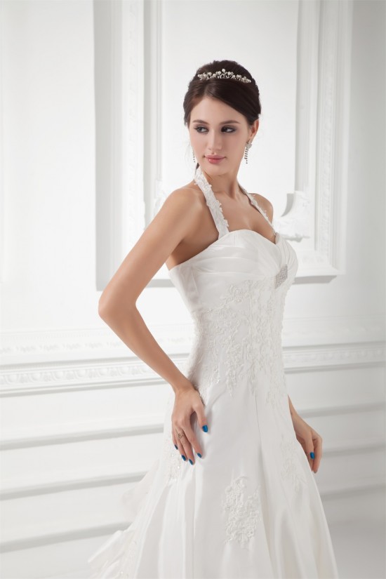 Taffeta Halter A-Line Sleeveless Most Beautiful Wedding Dresses 2031399 Taffeta Halter A-Line Sleeveless Most Beautiful Wedding Dresses 2031399