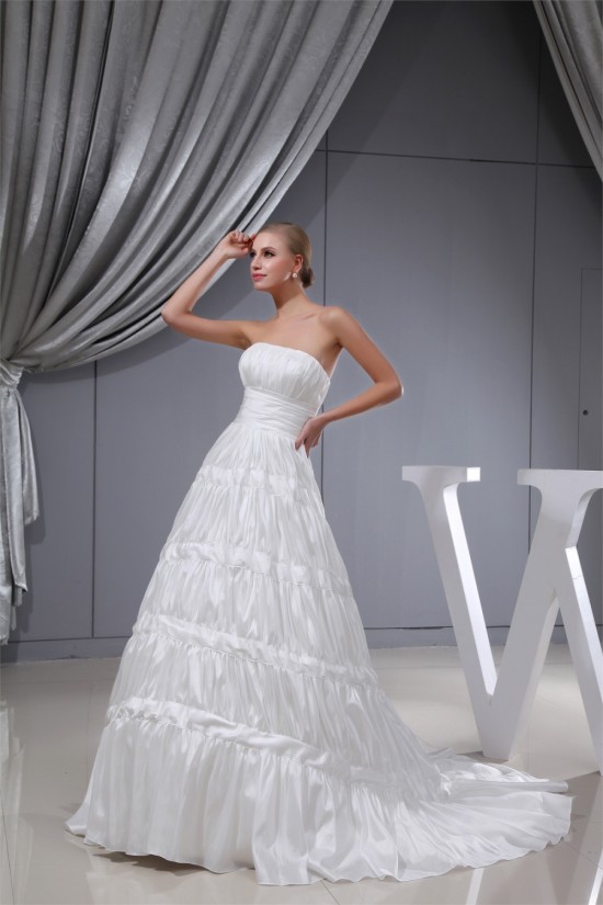 Fantastic Satin Taffeta Square A-Line Sleeveless Wedding Dresses 2030140 Fantastic Satin Taffeta Square A-Line Sleeveless Wedding Dresses 2030140
