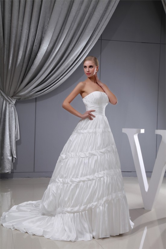 Fantastic Satin Taffeta Square A-Line Sleeveless Wedding Dresses 2030140 Fantastic Satin Taffeta Square A-Line Sleeveless Wedding Dresses 2030140