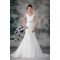 Taffeta Mermaid/Trumpet V-Neck Sleeveless Beaded Wedding Dresses 2031401