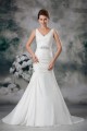 Taffeta Mermaid/Trumpet V-Neck Sleeveless Beaded Wedding Dresses 2031401 Taffeta Mermaid/Trumpet V-Neck Sleeveless Beaded Wedding Dresses 2031401
